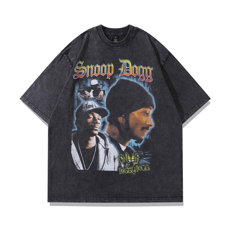 Portrait Print and Washed Vintage Look for Men and Women