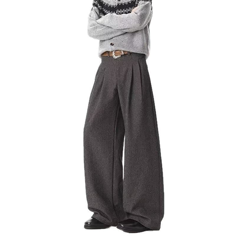 Loose Drape Casual Pants, High Street Wide Leg Pants