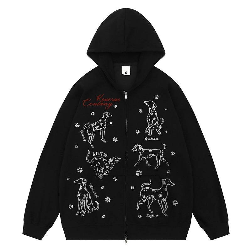 Sweet and Cute Spotted Dog Hoodie for Men and Women