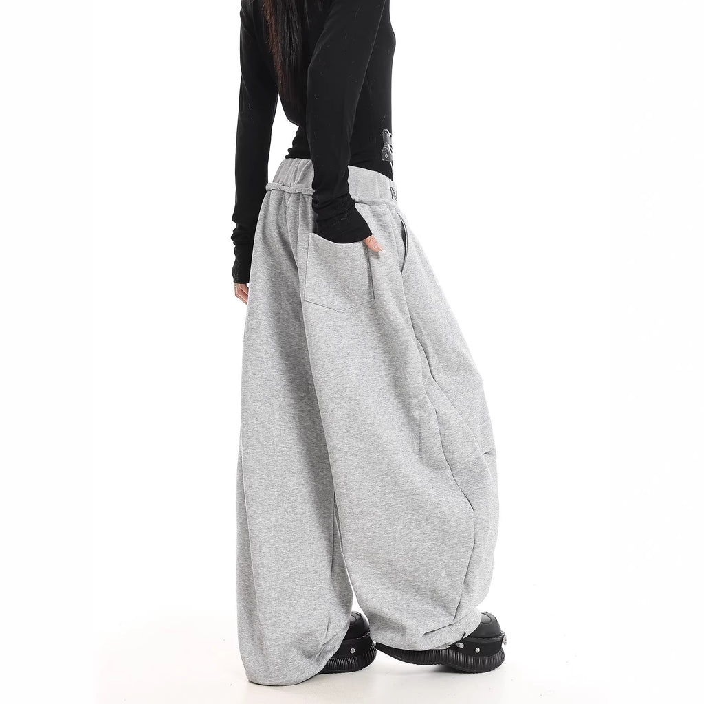Print Double Waistband Sweatpants for Men and Women