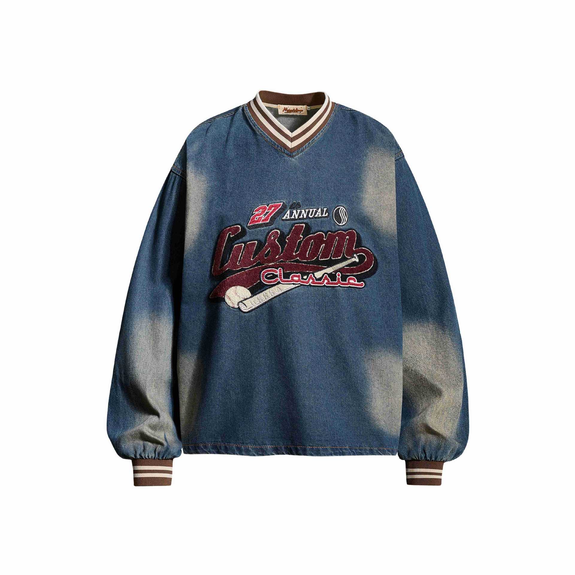 Make old letter embroidered hoodies