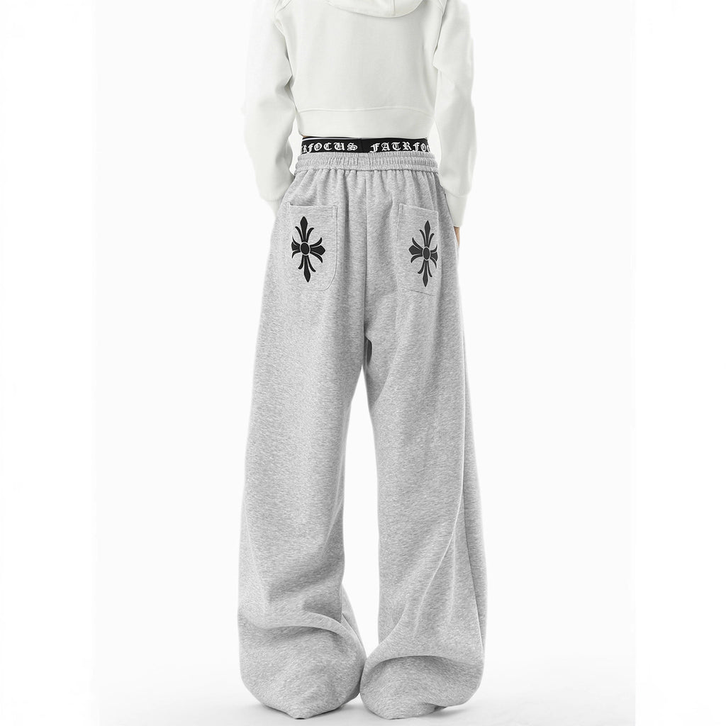 Casual Pants Men Winter Sporty Trousers Trendy Lazy Style Wide Leg Pants