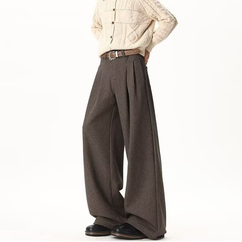 Loose Drape Casual Pants, High Street Wide Leg Pants