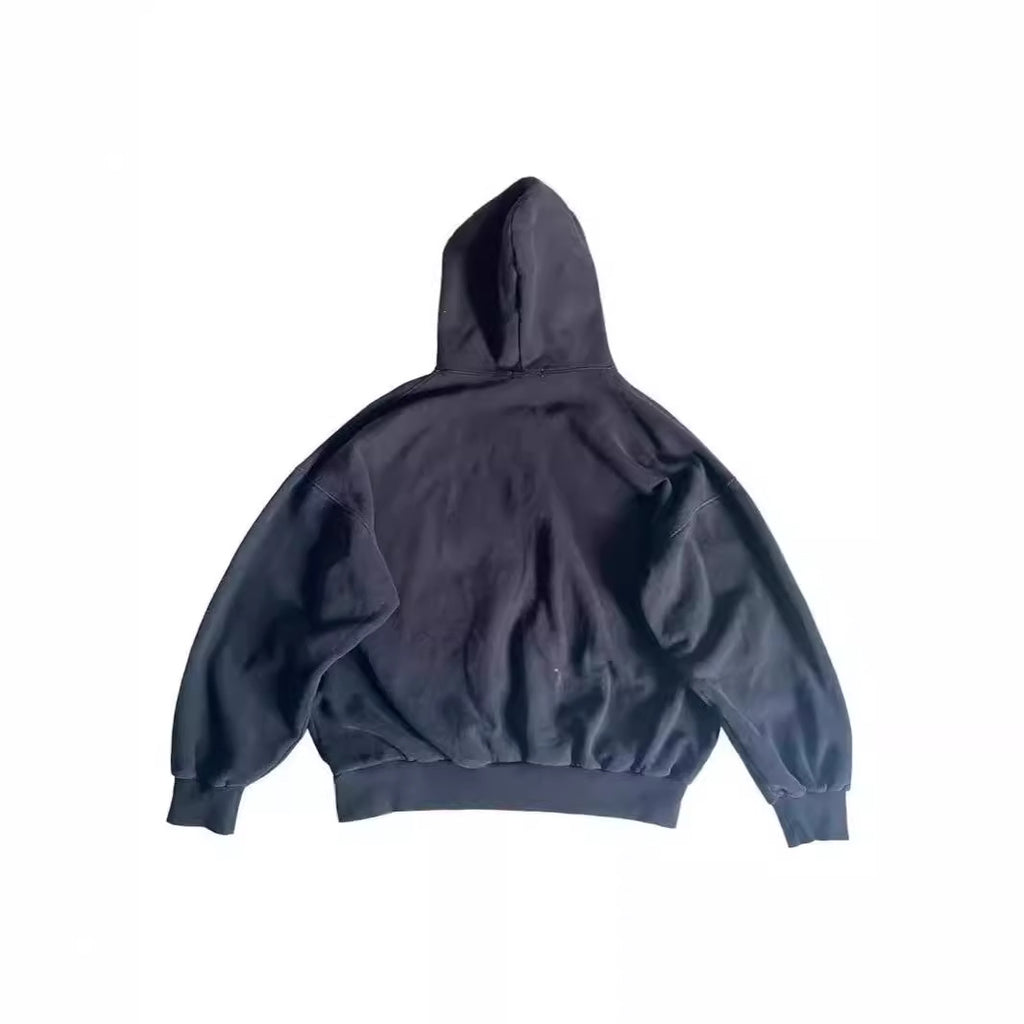 Gothic Dark Angel Wings Patchwork Loose Hoodie for Men and Women