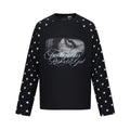 Round Neck Long Sleeve  Loose Fit  Oversized T-Shirt