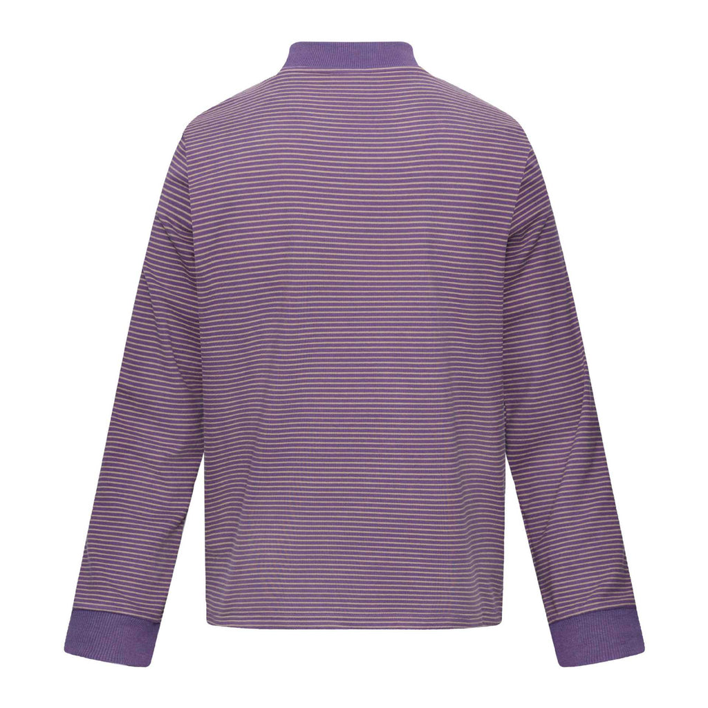 Cat Print Long Sleeve High Neck Men's T-Shirt
