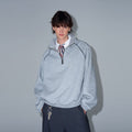Retro half height zipper long sleeved sweatshirt for men and women