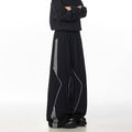 Retro three bar straight leg sweatpants for men in spring and autumn