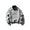 Retro Brand Two-Piece Collar Deconstructed Hoodie Men