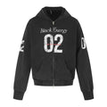 02 Number Used Dirty Hooded Cardigan Sweatshirt