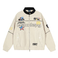 Motorcycle jacket embroidered racing suit jacket for men and women