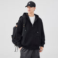 Style Heavyweight Casual Loose Zip-Up Hooded Sweatshirt for Men