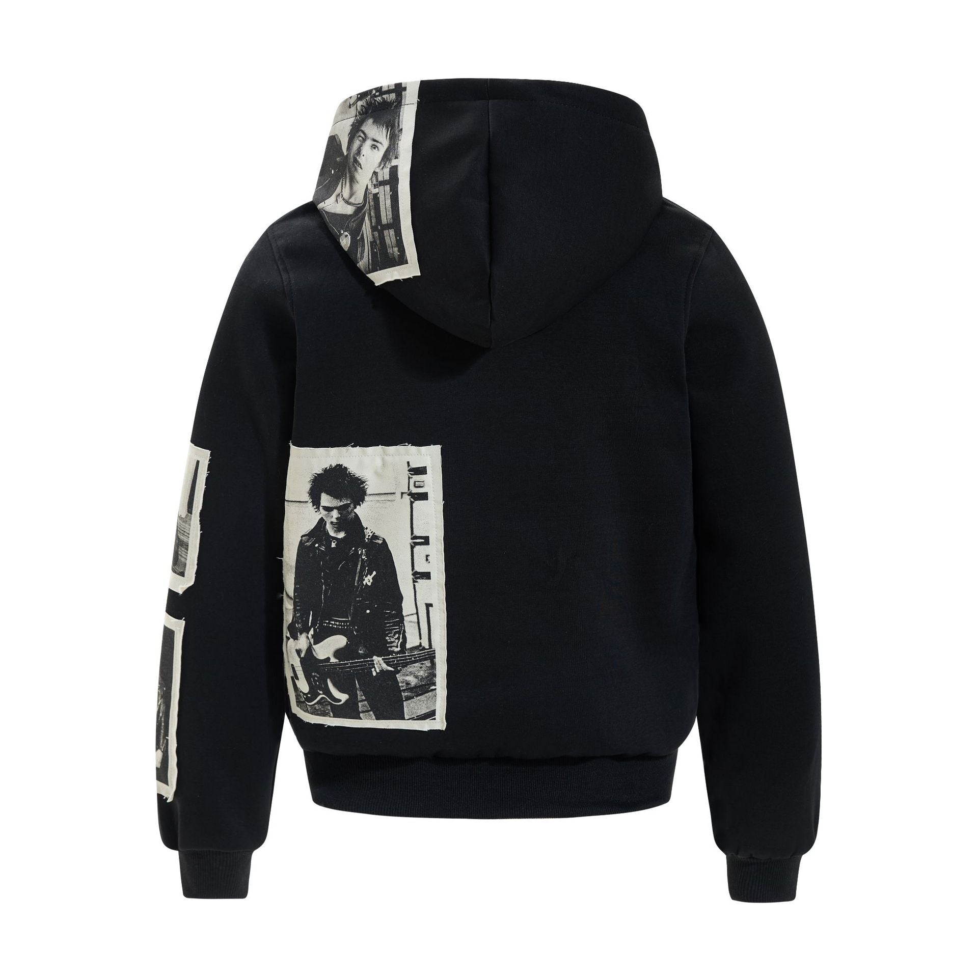Zipper sweatshirt for men with adhesive tape