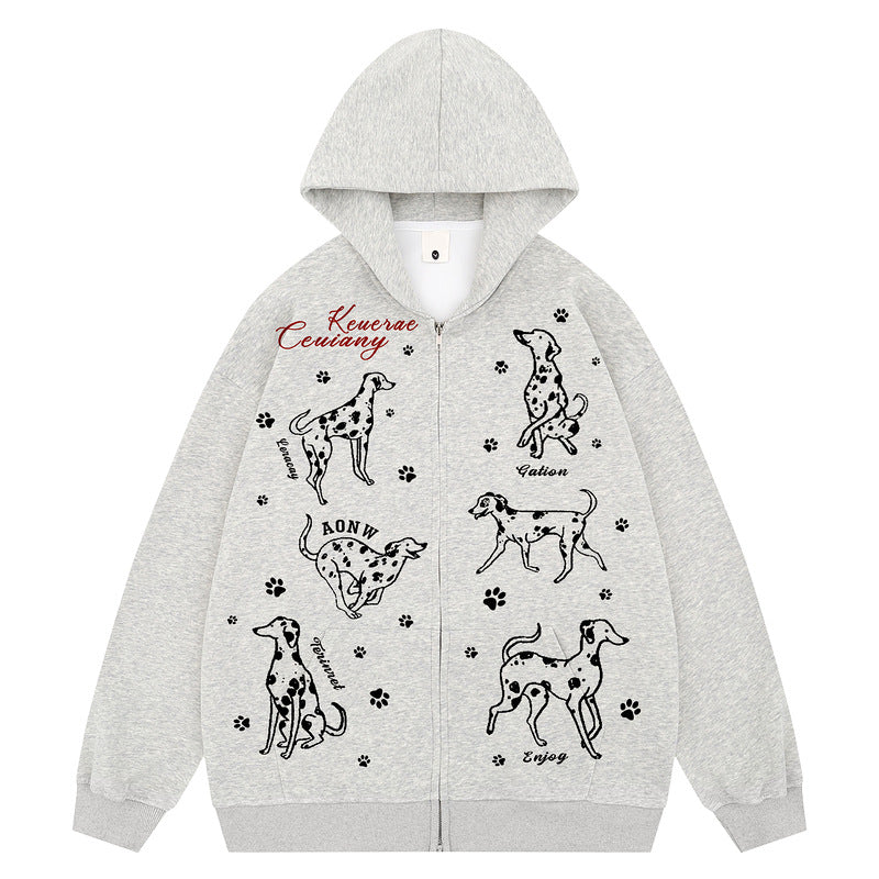 Sweet and Cute Spotted Dog Hoodie for Men and Women