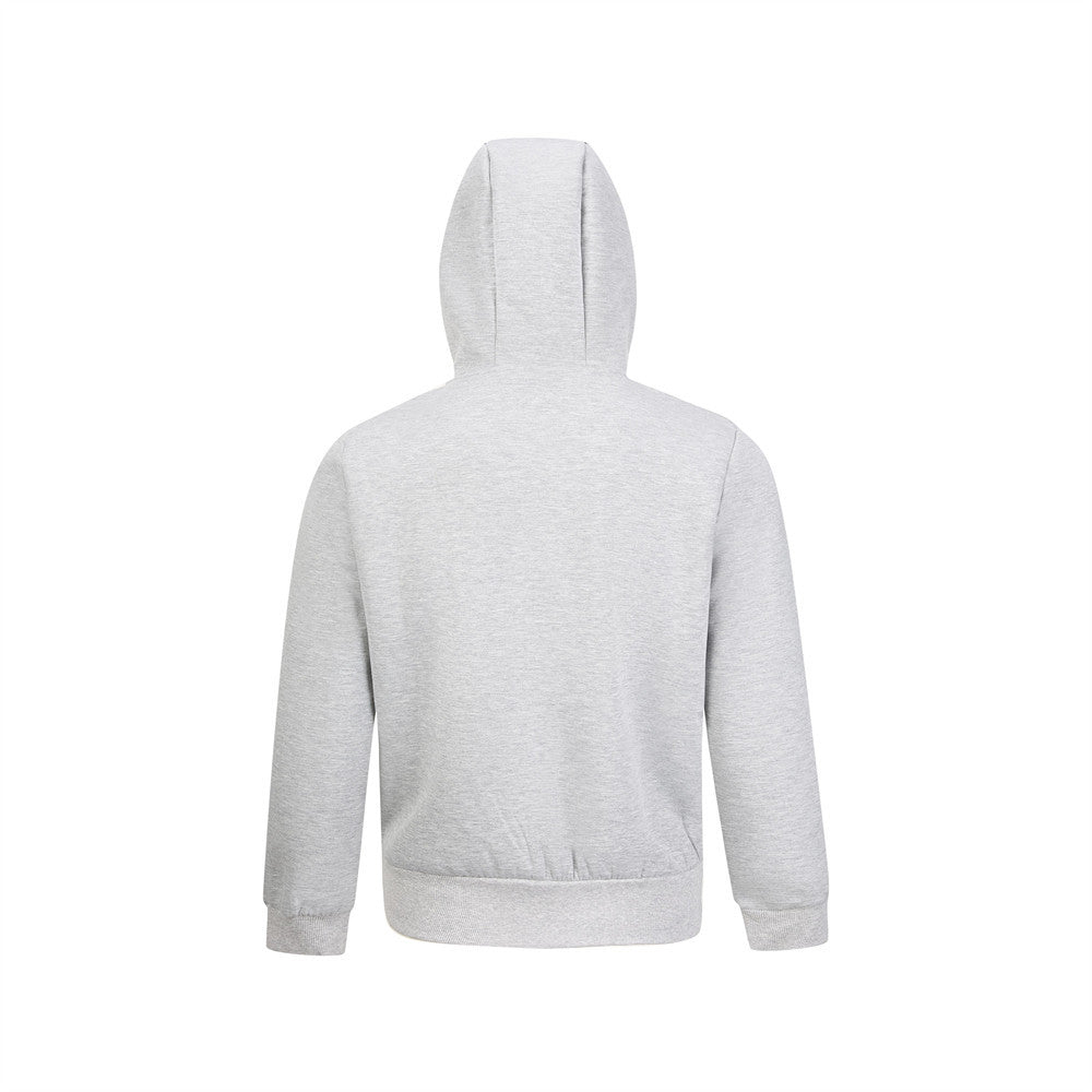 Letter printed hooded cardigan sweatshirt